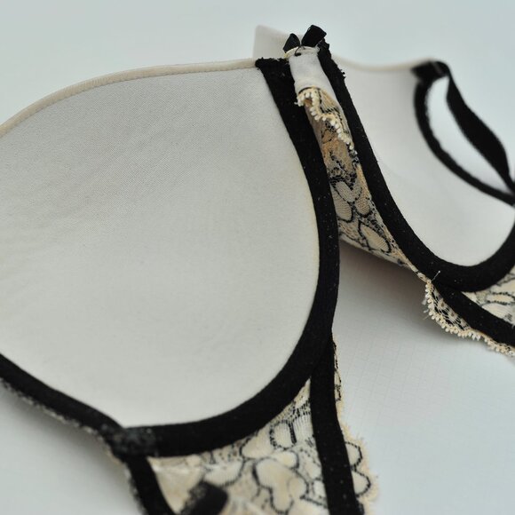 Vintage Victoria’s Secret Floral Embroidery Rhinestones Push Up Bra - Picture 8 of 16